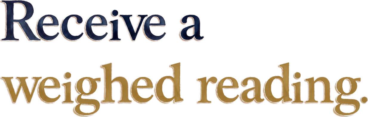 Receive a weighed reading.